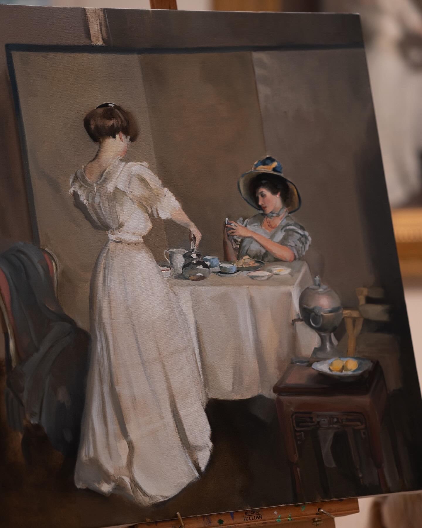 William McGregor Paxton – The Tea Leaves